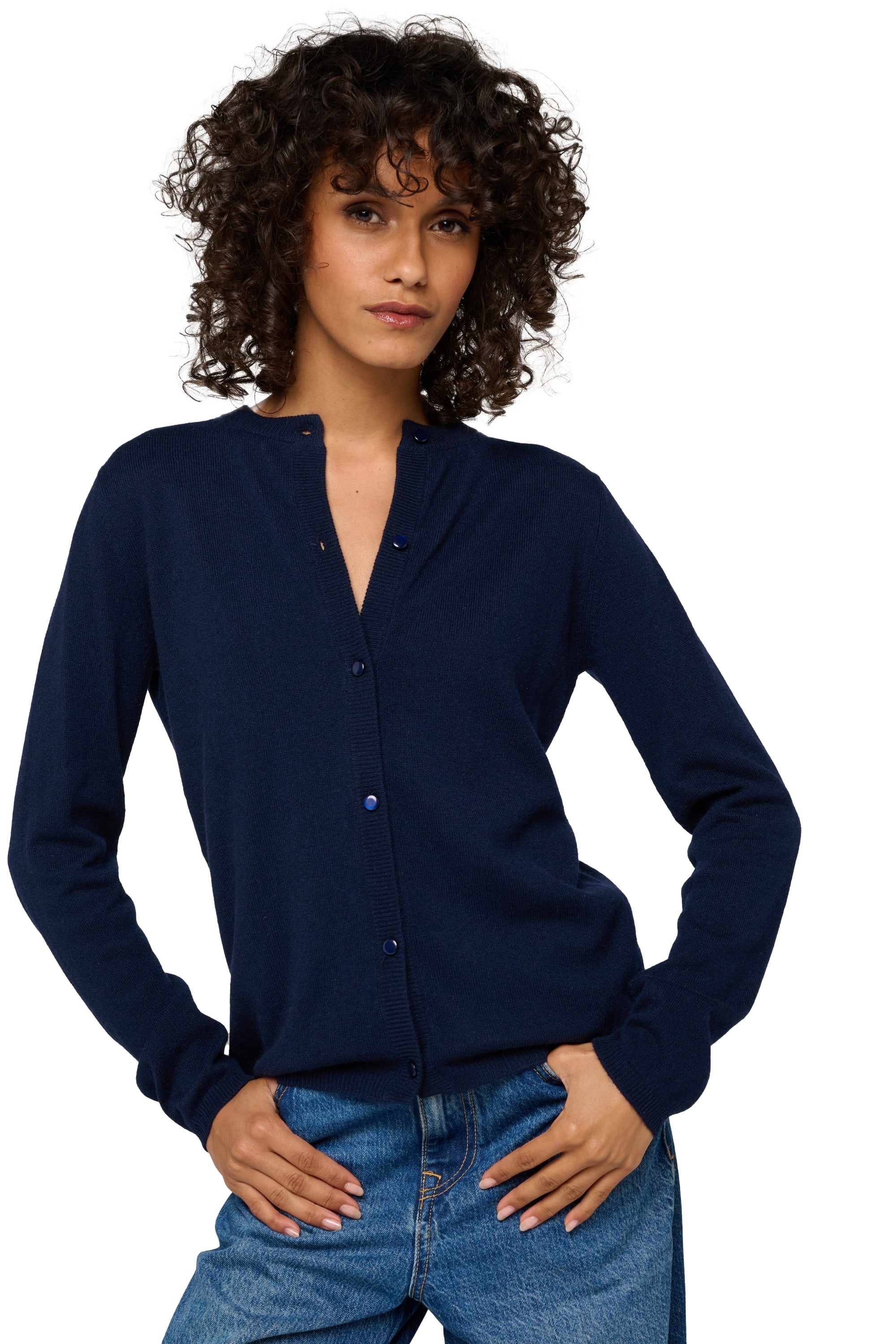 Chloe aus Kaschmir Damen - dunkelmarineblau - Mahogany