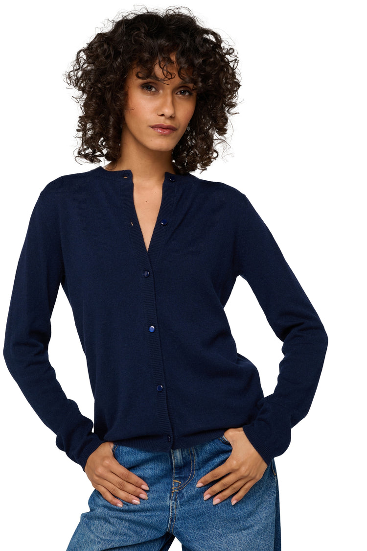 Chloe aus Kaschmir Damen - dunkelmarineblau - Mahogany