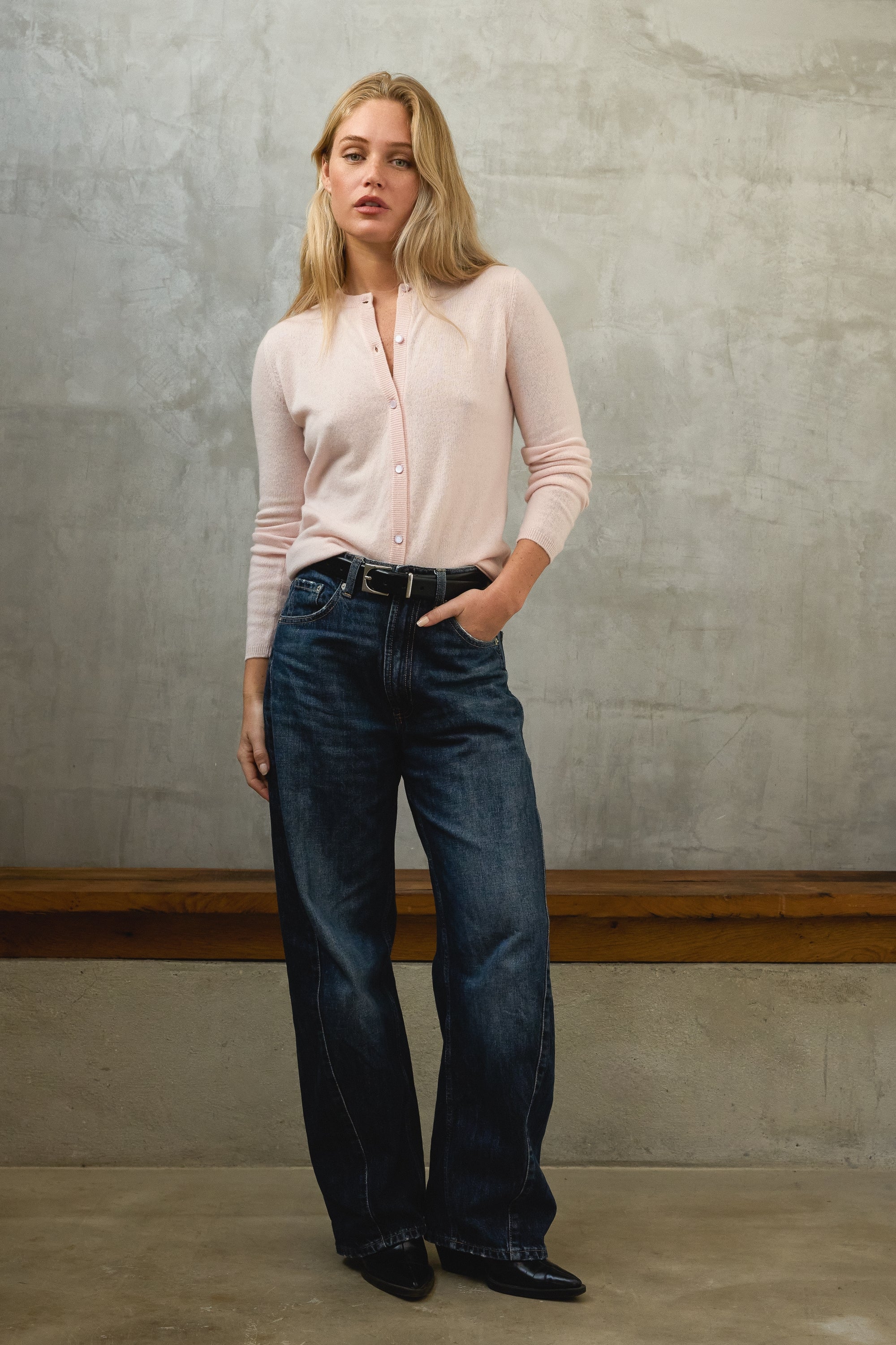 Chloe aus Kaschmir Damen - Blassrosa - Mahogany