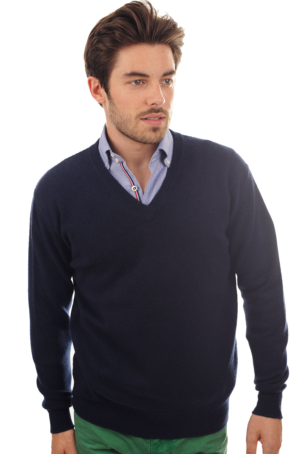 Hippolyte 4F aus Kaschmir für Herren - dunkles Marineblau - Mahogany