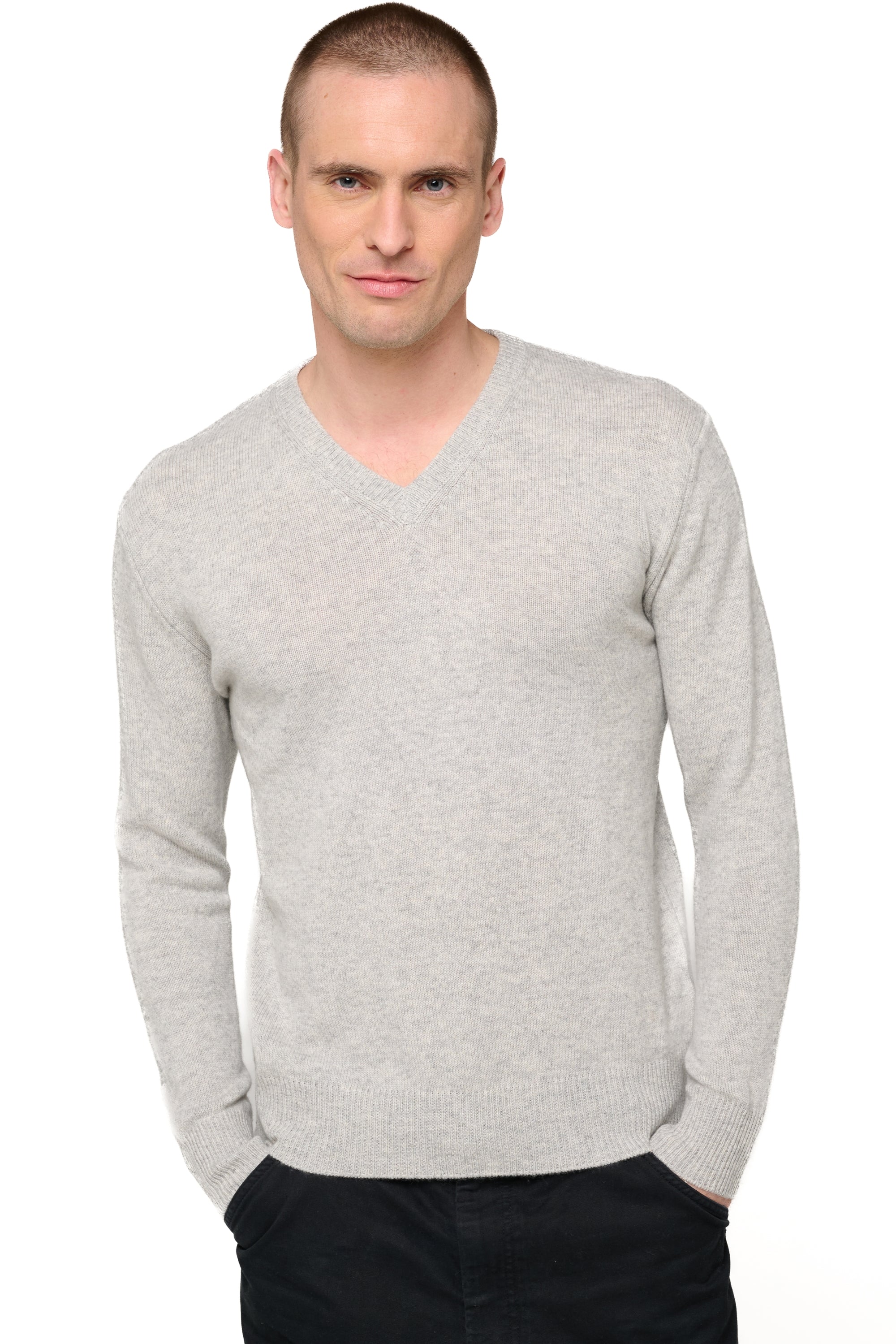 Hippolyte 4F aus Kaschmir für Herren - meliertes Flanell - Mahogany