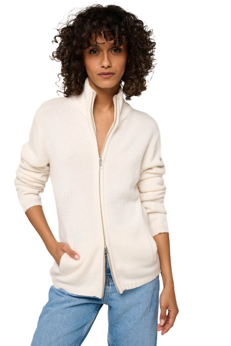 Elodie aus Kaschmir für Damen - blanc cassé - Mahogany