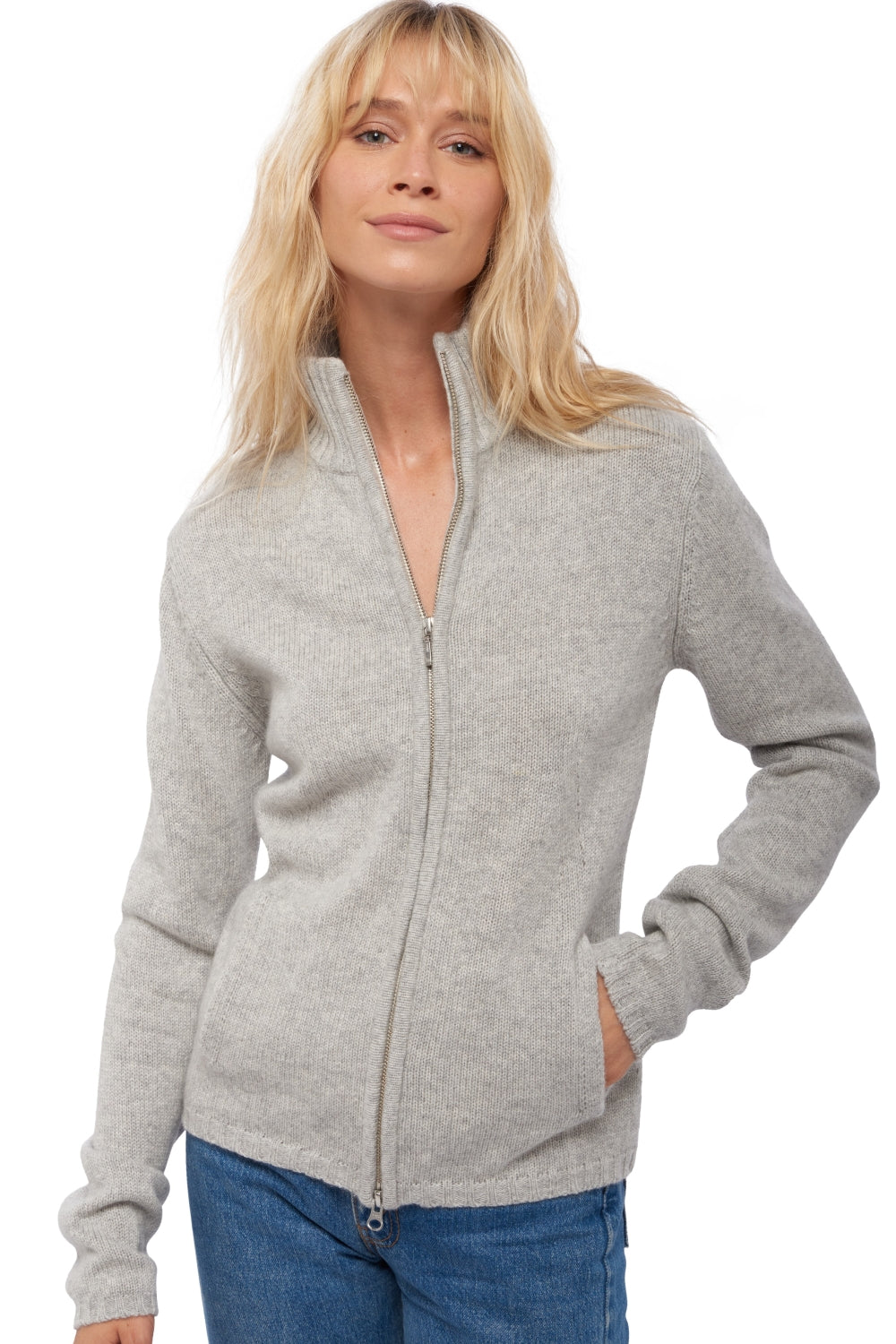 Elodie aus Kaschmir für Damen - flanelle chiné - Mahogany
