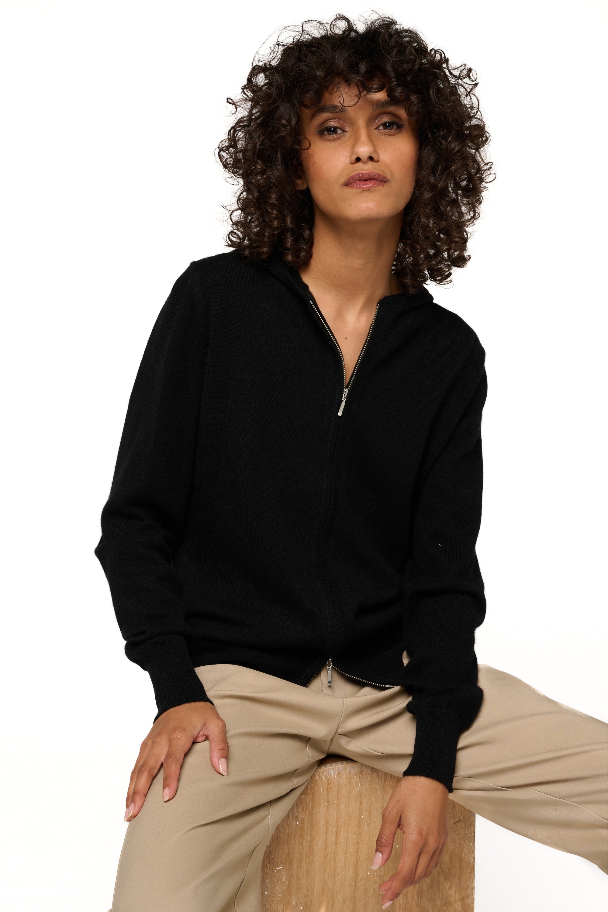 Louanne aus Kaschmir für Damen - Schwarz - Mahogany