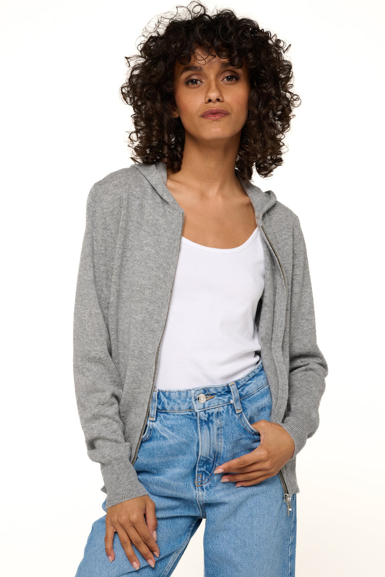 Louanne aus Kaschmir für Damen - Grau meliert - Mahogany