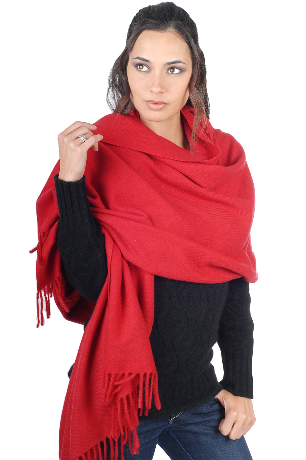 Niry aus Kaschmir Damen - rouge profond - Mahogany