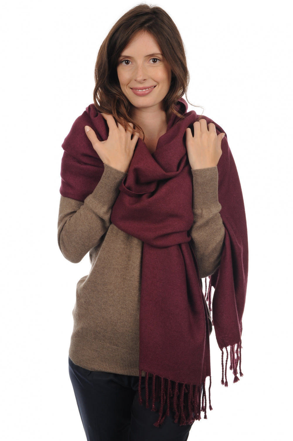 Niry aus Kaschmir Damen - Pflaume - Mahogany
