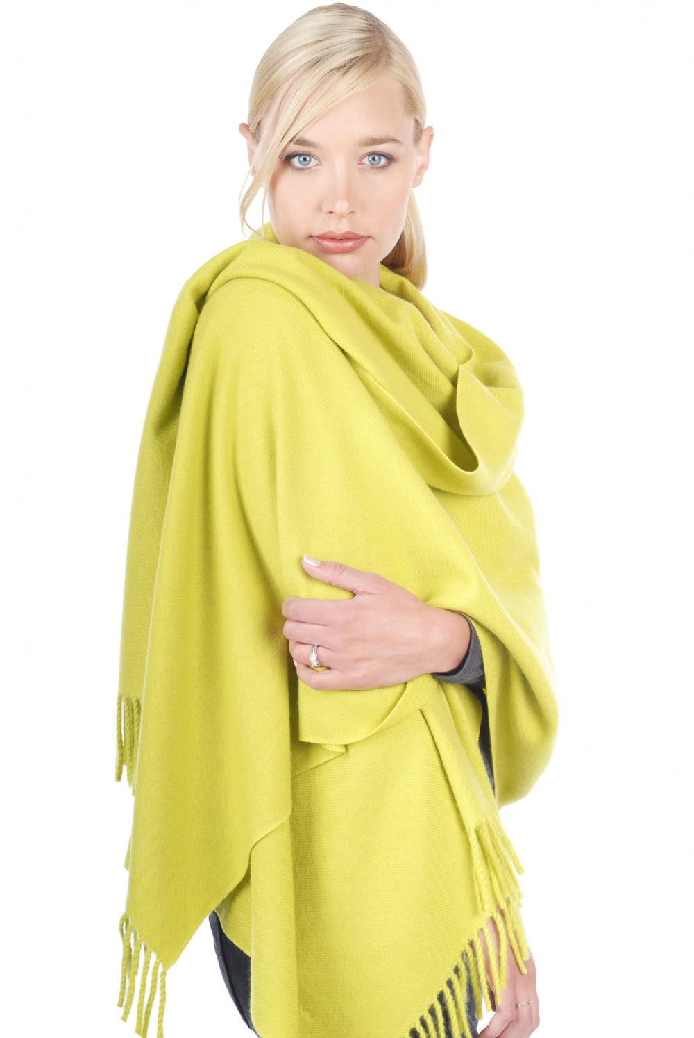 Niry aus Kaschmir Damen - Chartreuse - Mahogany