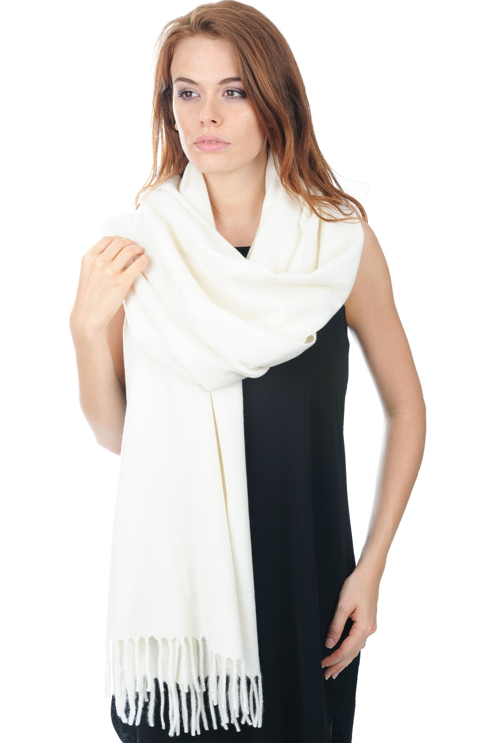 Niry aus Kaschmir Damen - Ecru - Mahogany