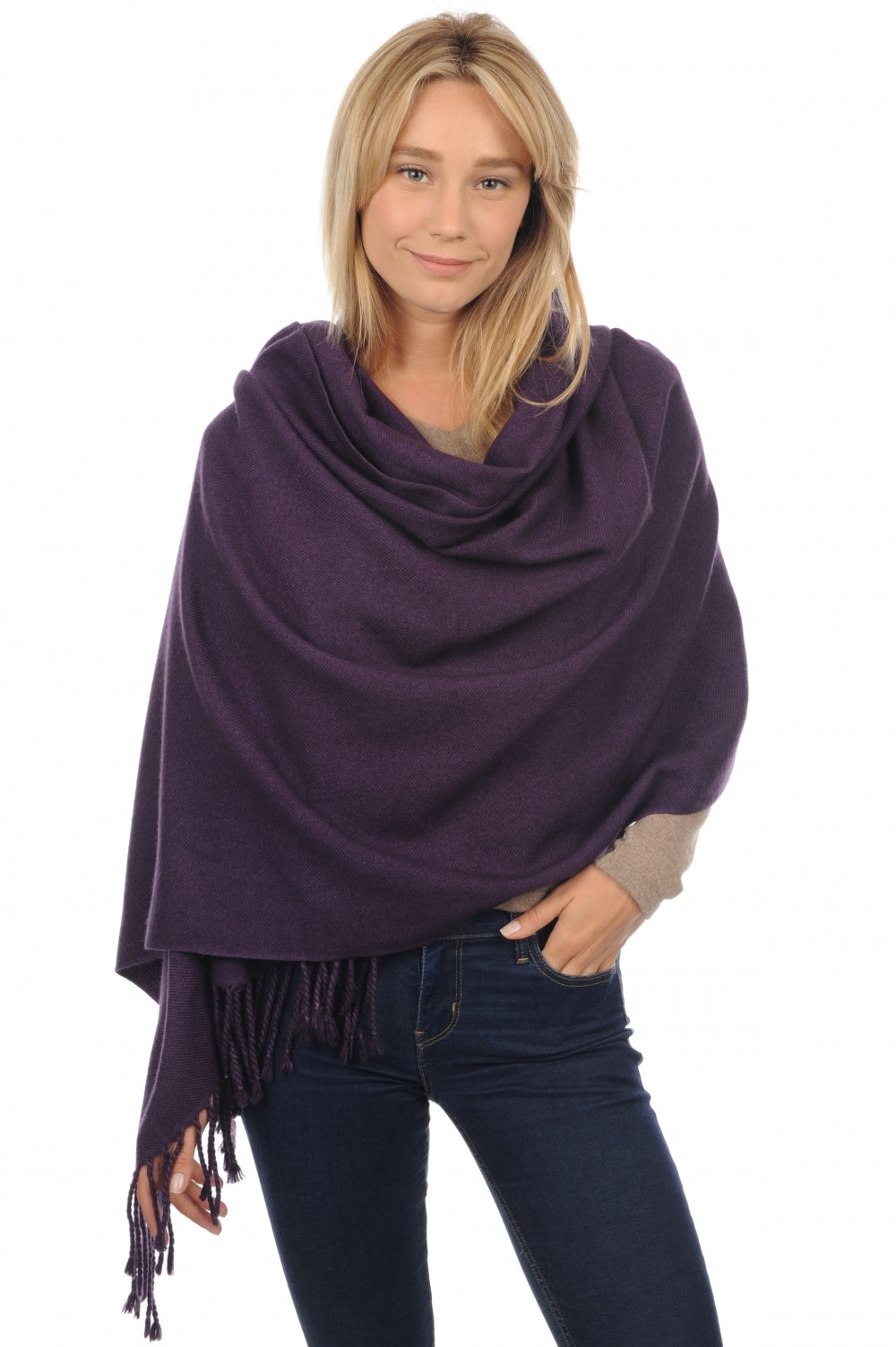 Niry aus Kaschmir Damen - Brombeere - Mahogany