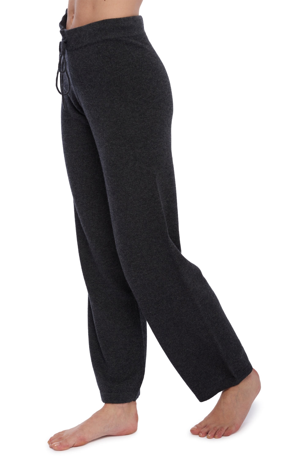 Kaschmirhose, 100 % Kaschmir, Damen, gerades Schnitt, normal / 2 und 4 Fäden, normales Strickwerk, Mahogany