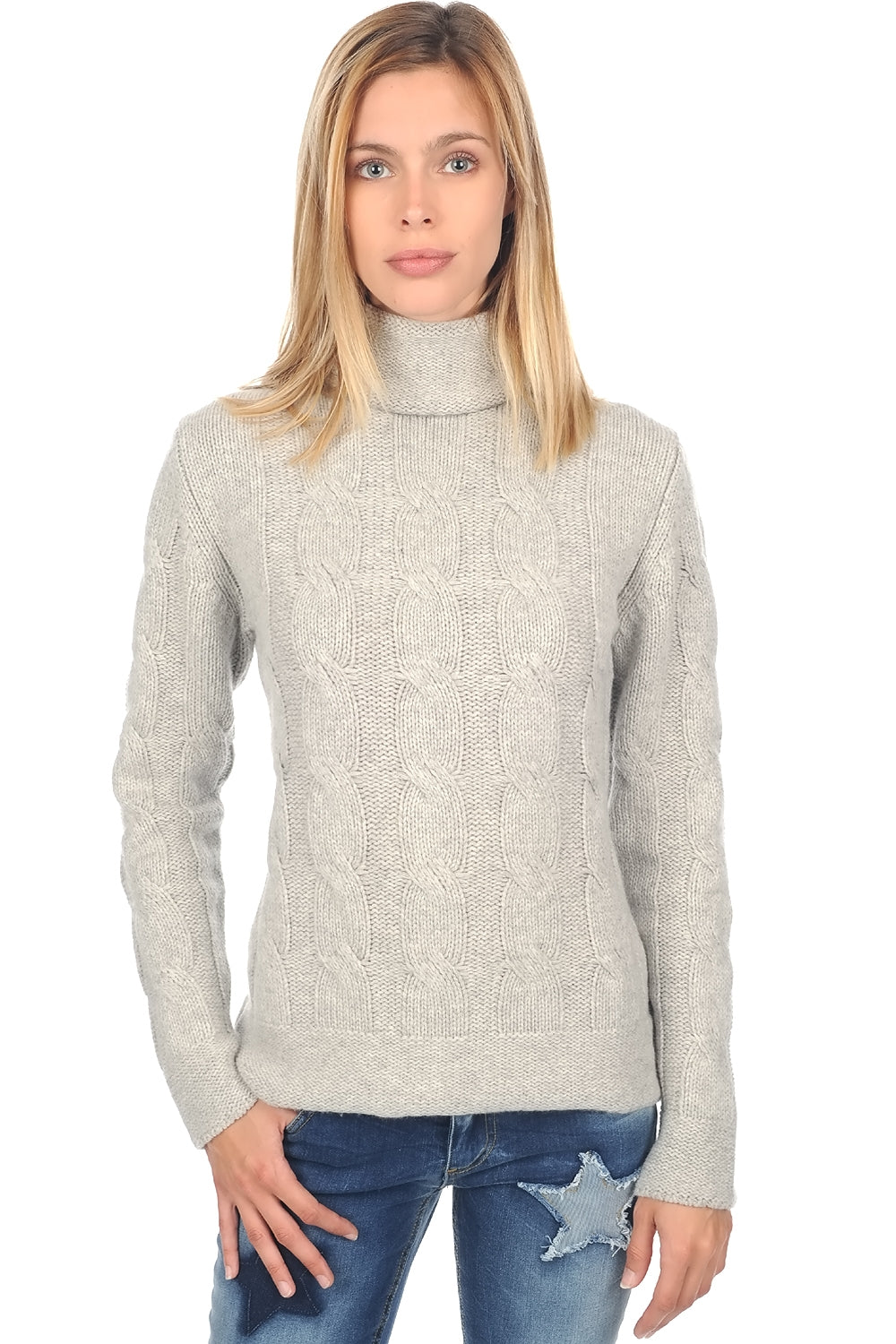 Blanche aus Kaschmir für Damen - flanell meliert - Mahogany