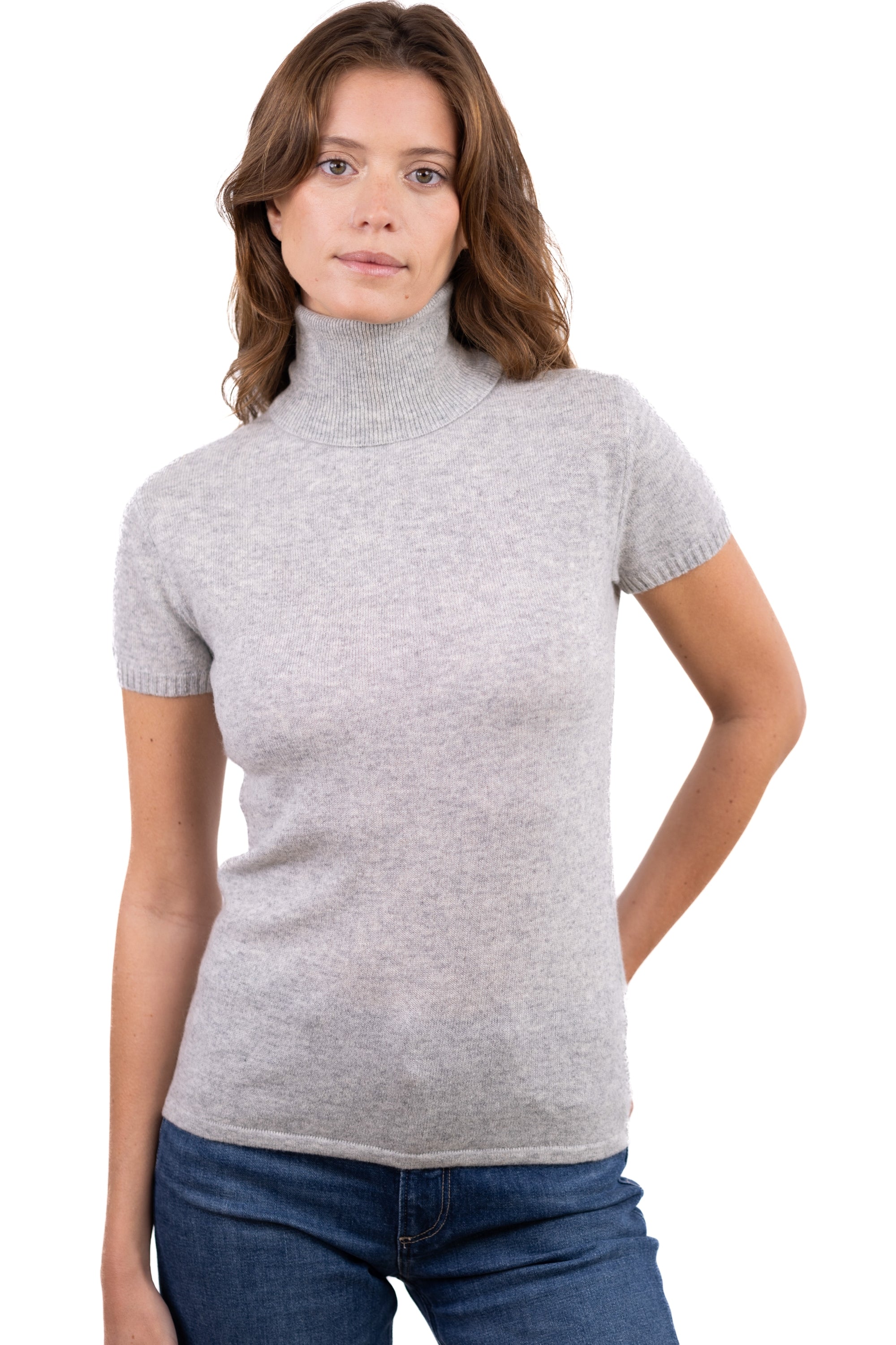 Olivia aus Kaschmir für Damen - meliertes Flanell - Mahogany