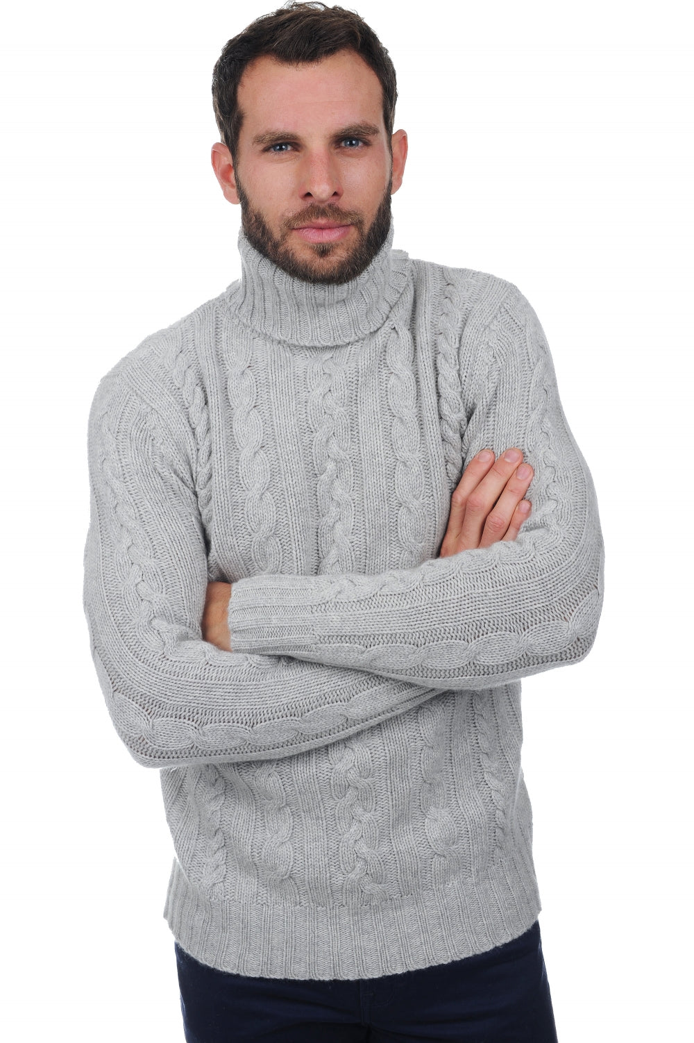 Lucas aus Kaschmir für Herren - flanell meliert - Mahogany