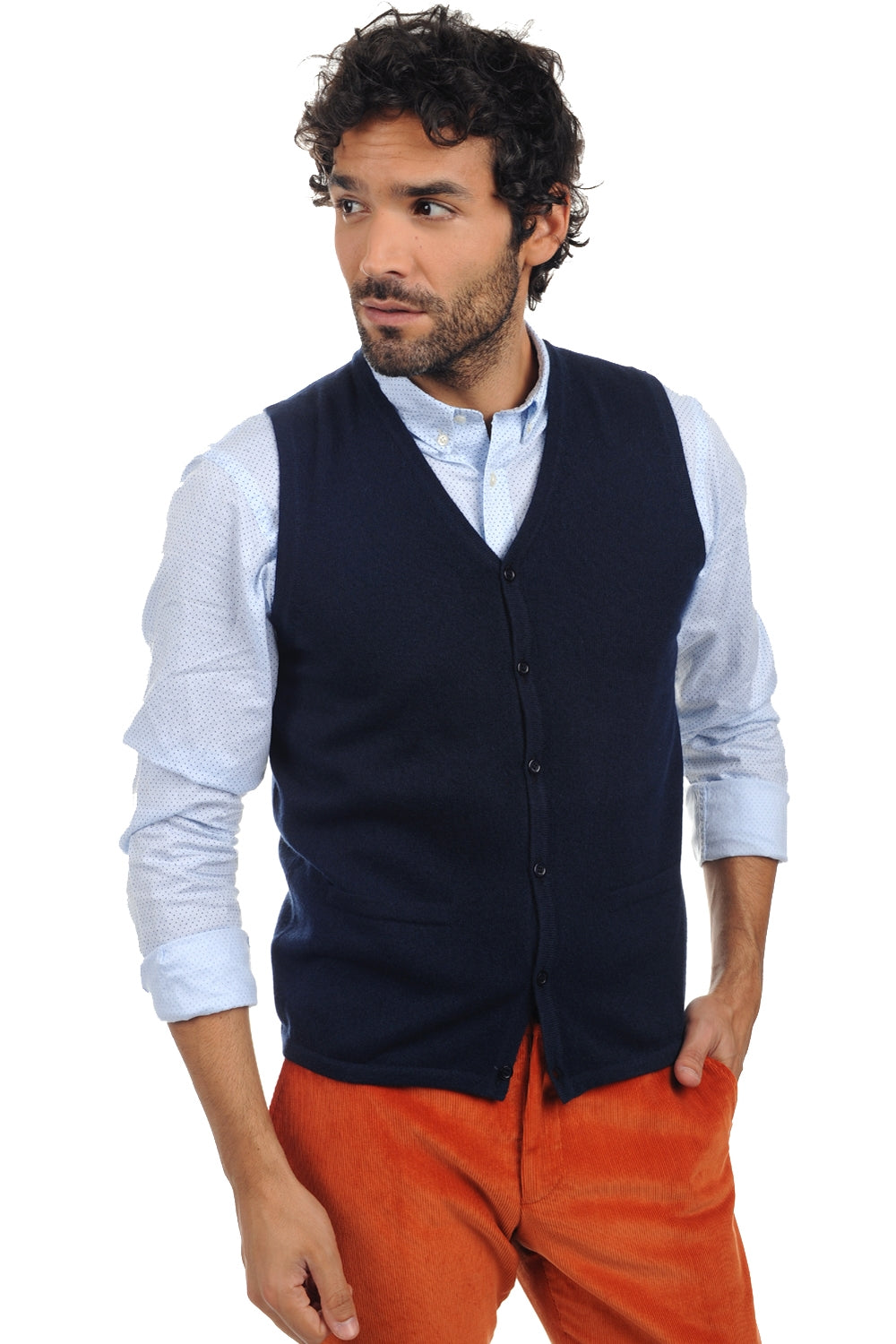 Basile Kaschmirpullover Herren - marine foncé - Mahogany