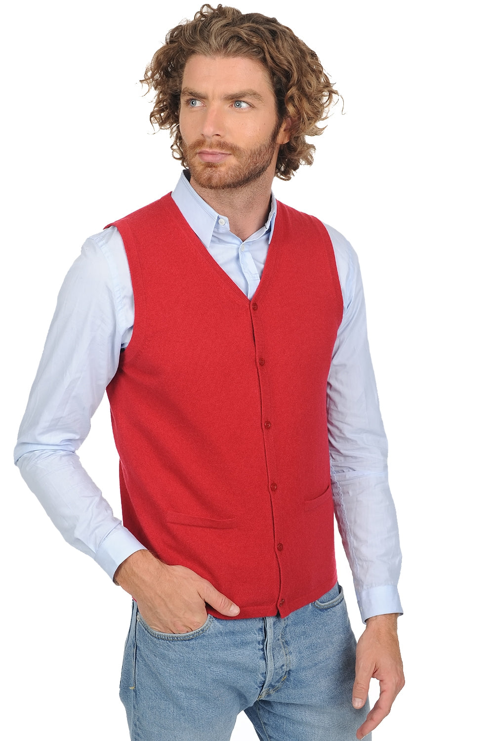Basile Kaschmirpullover Herren - rouge velours - Mahogany