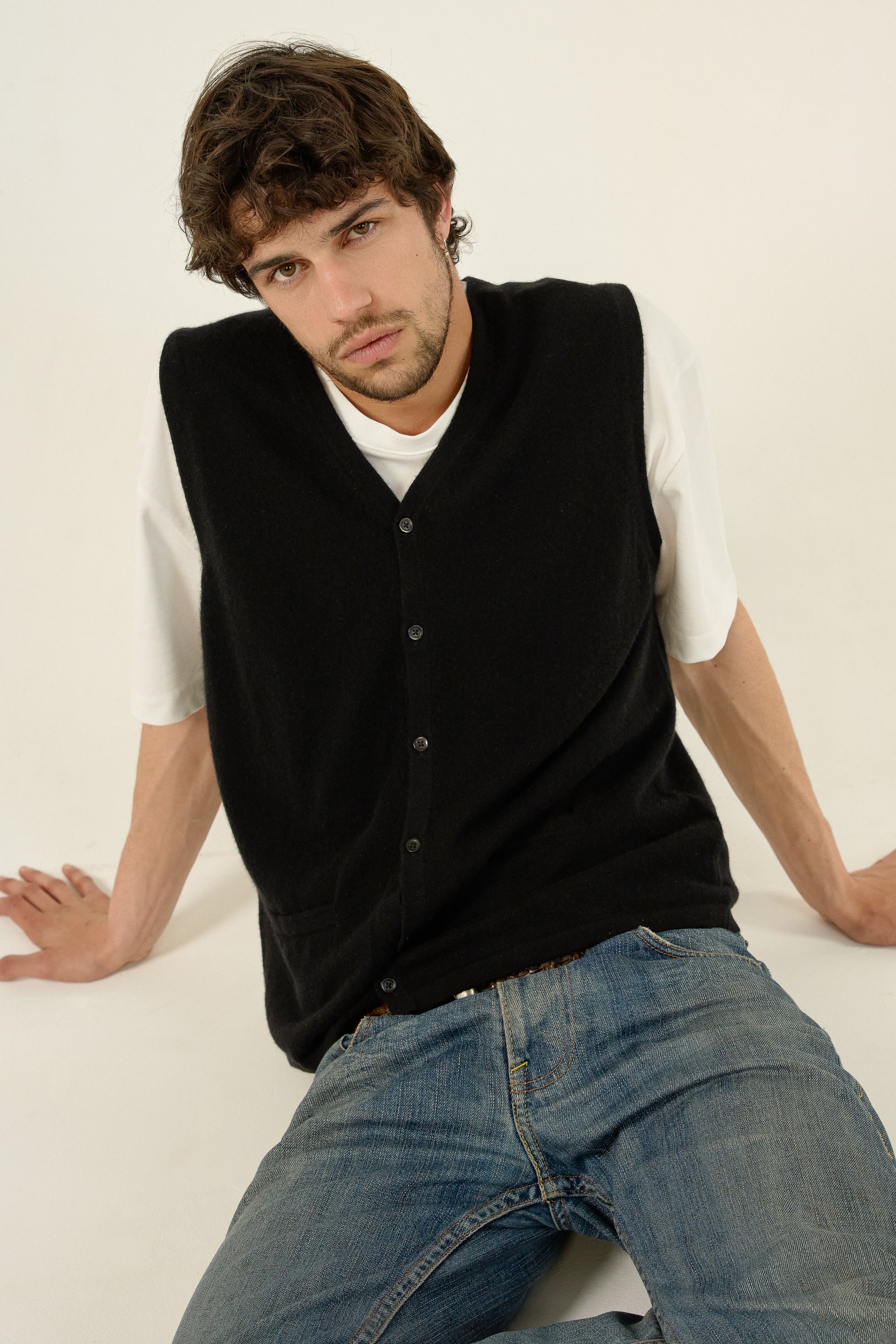 Basile Kaschmirpullover Herren - schwarz - Mahogany