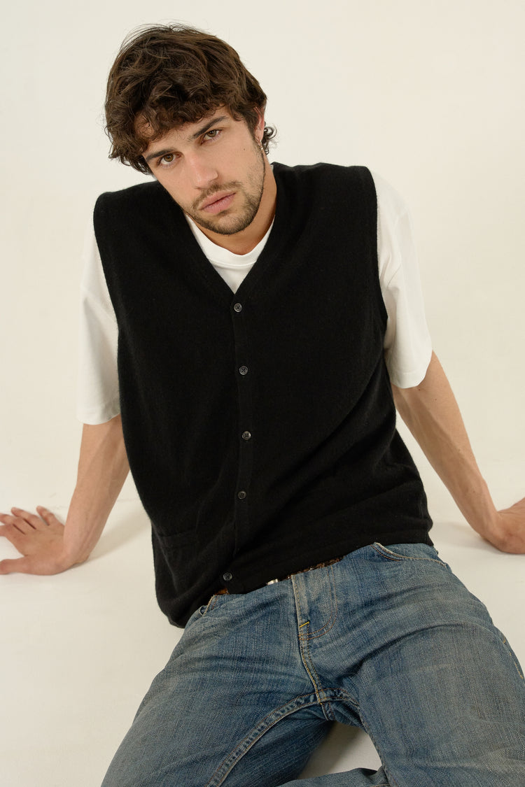 Basile Kaschmirpullover Herren - schwarz - Mahogany