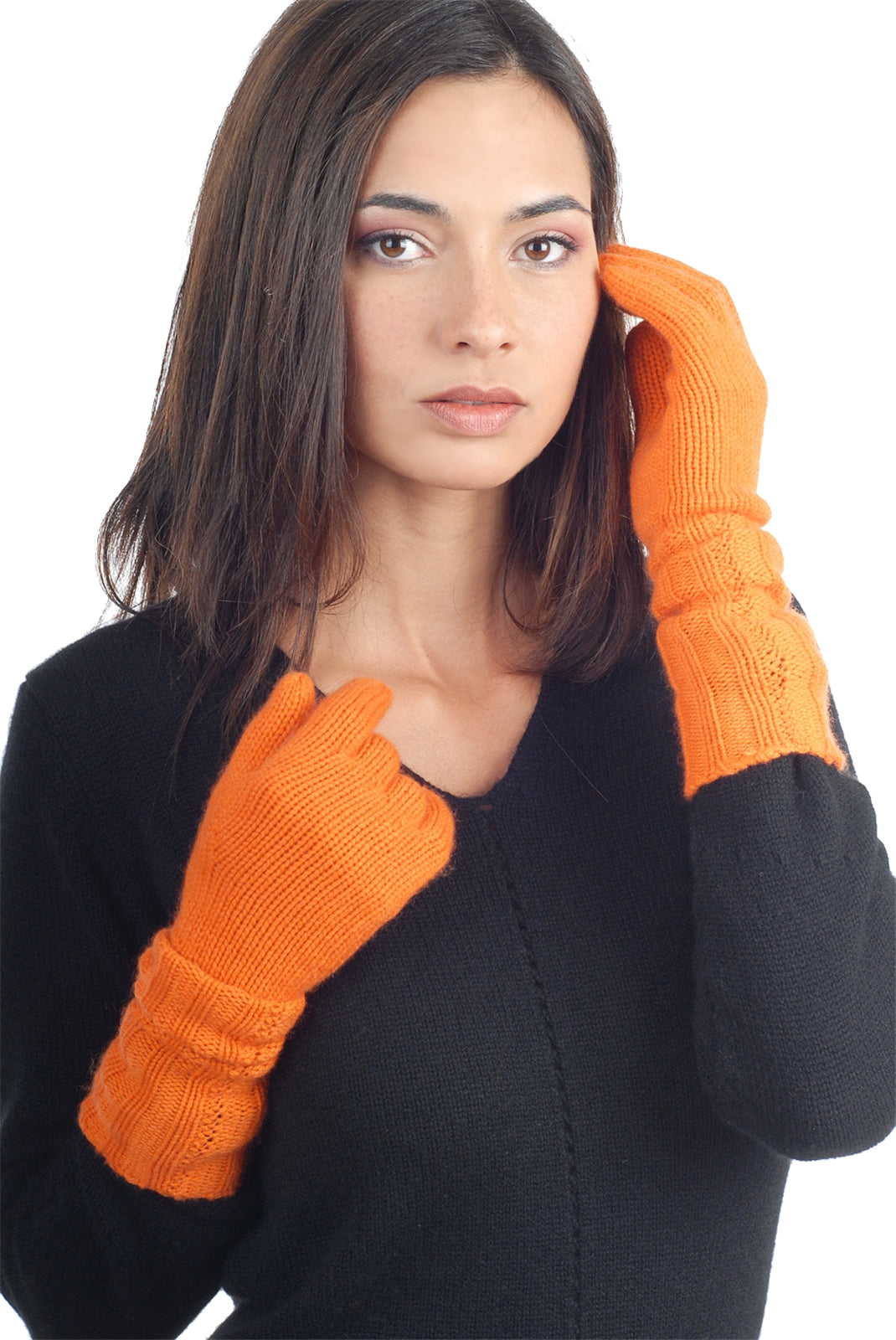 Tadam aus Kaschmir für Damen - orange - Mahogany
