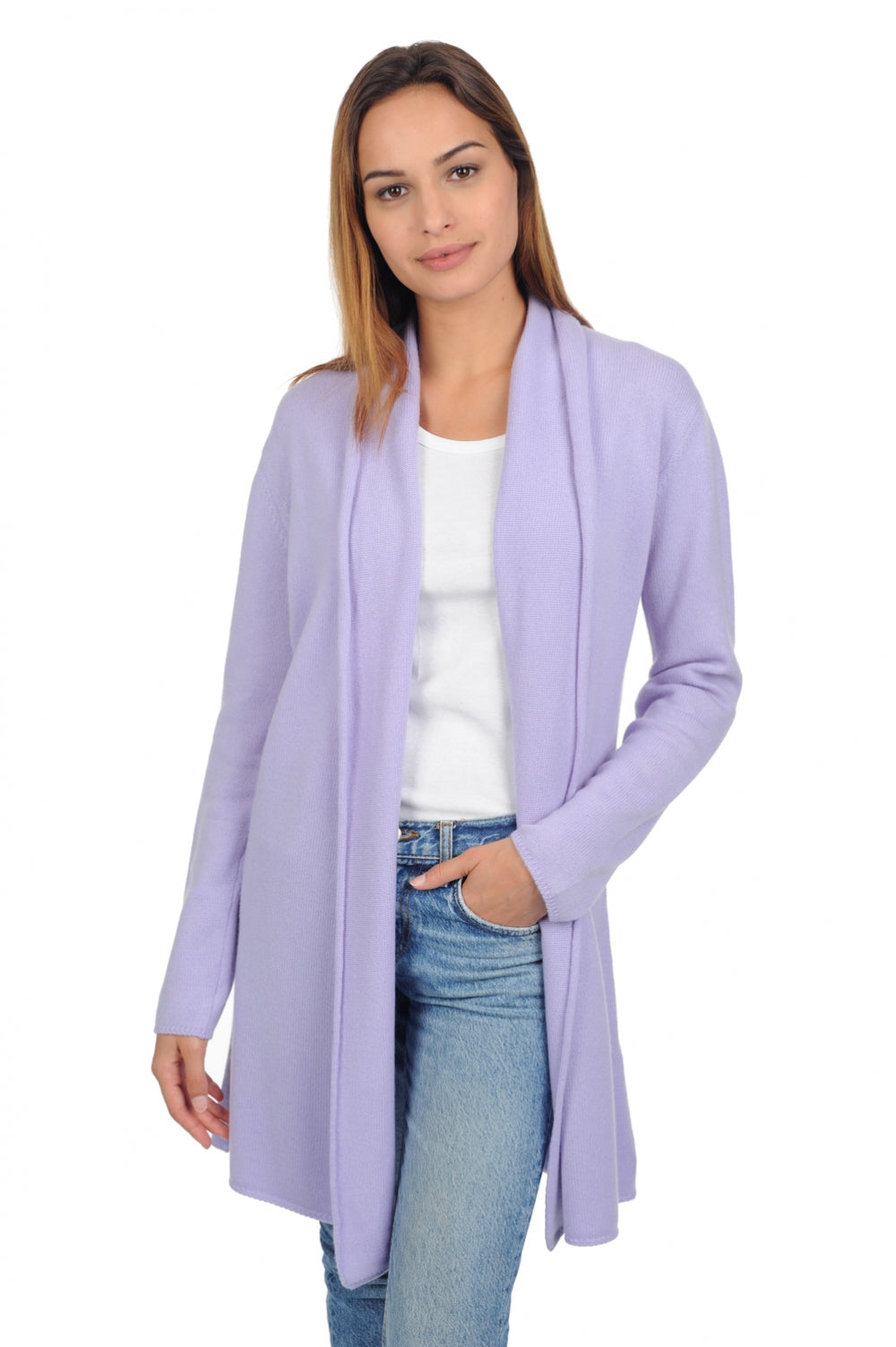 Perla Kaschmirpullover Damen - sonniges Lavendel - Mahogany