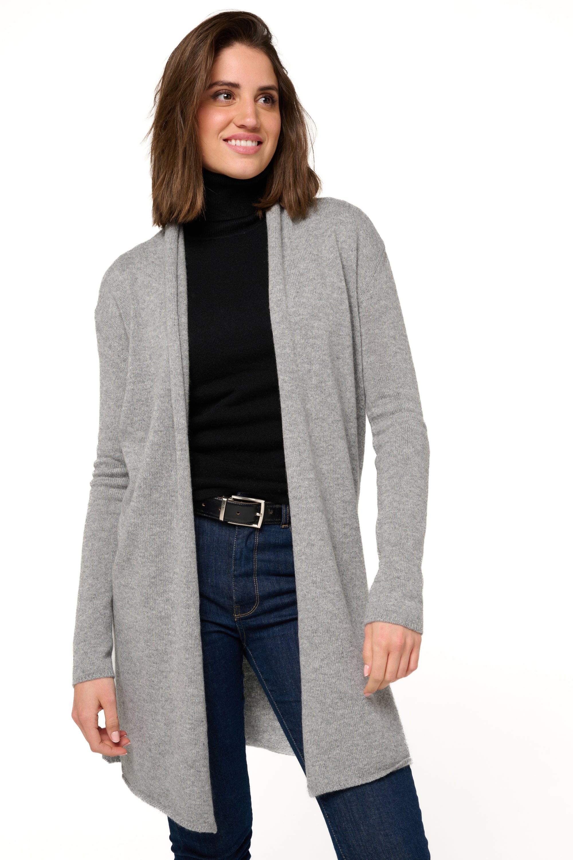 Perla Kaschmirpullover Damen - meliertes Grau - Mahogany