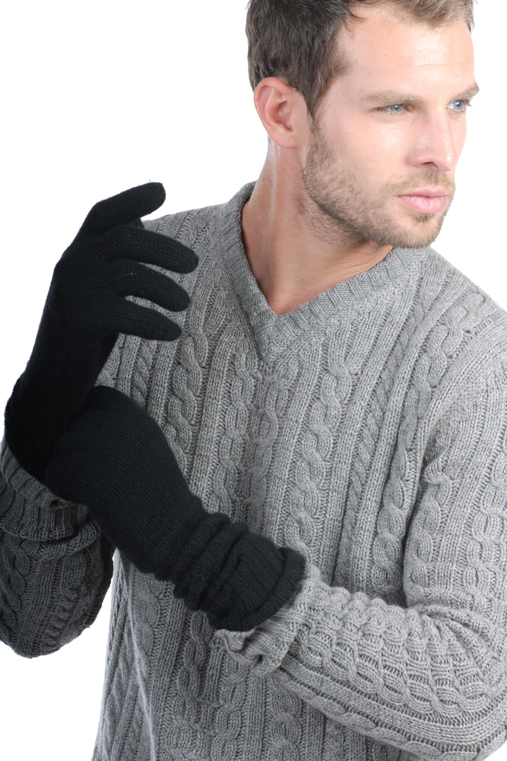 Tadom Kaschmirpullover Herren - schwarz - Mahogany
