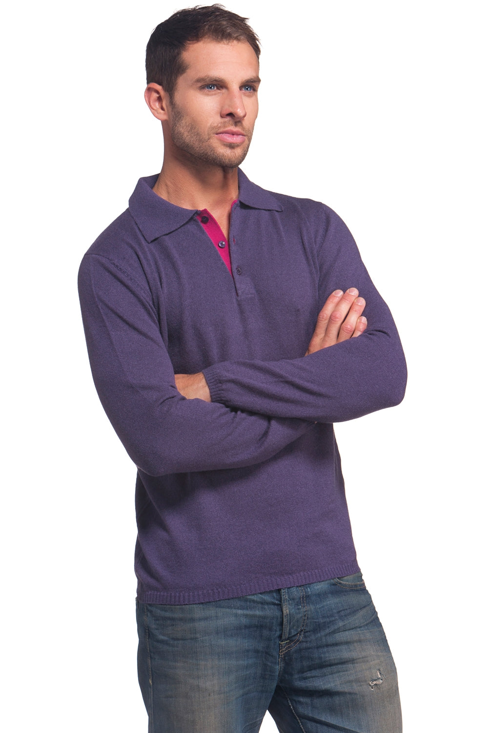 Scott aus Kaschmir für Herren - Brombeere/Fuchsia - Mahogany