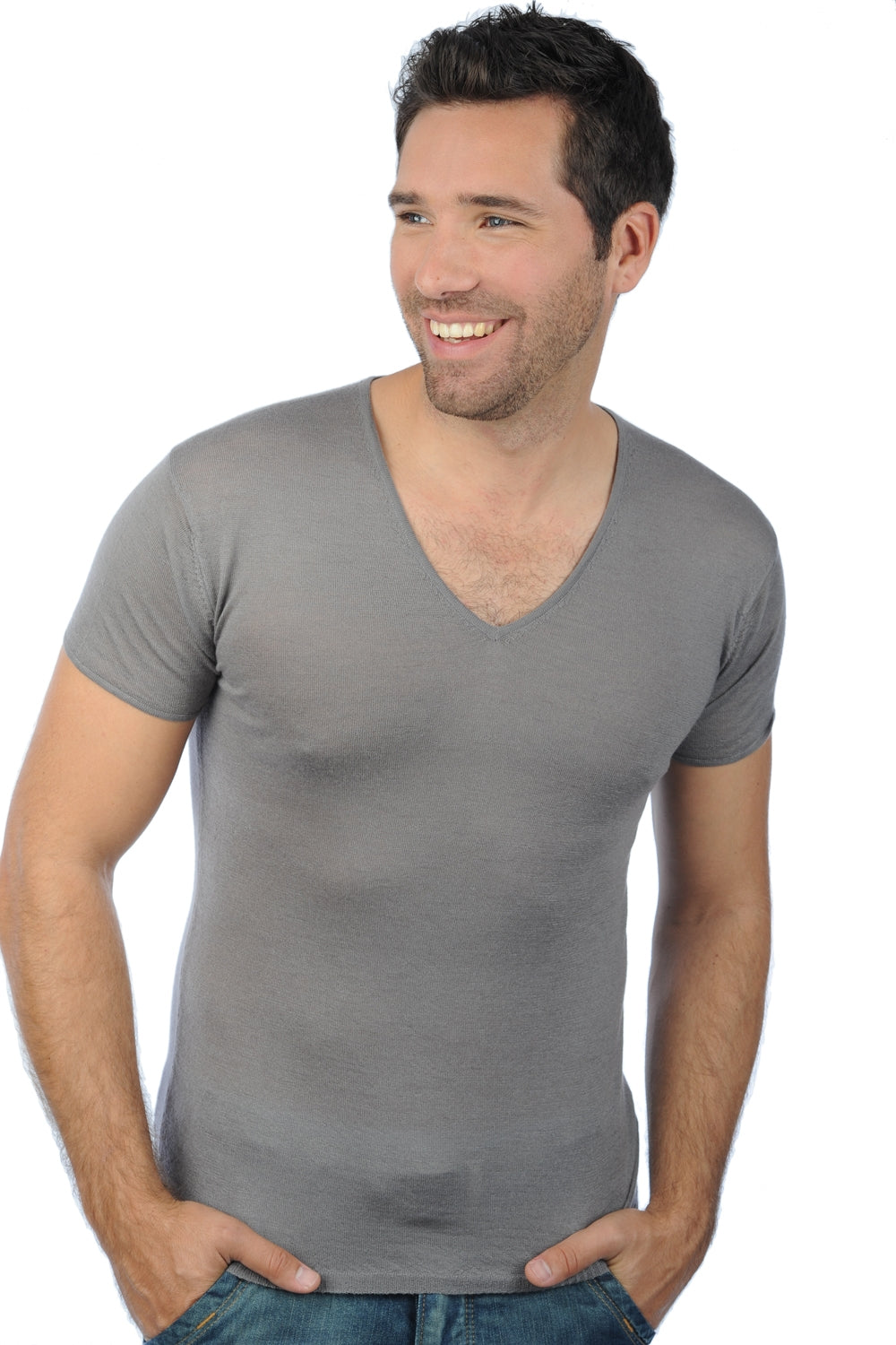 Nino aus Kaschmirduvet Herren - Mittelgrau - Mahogany
