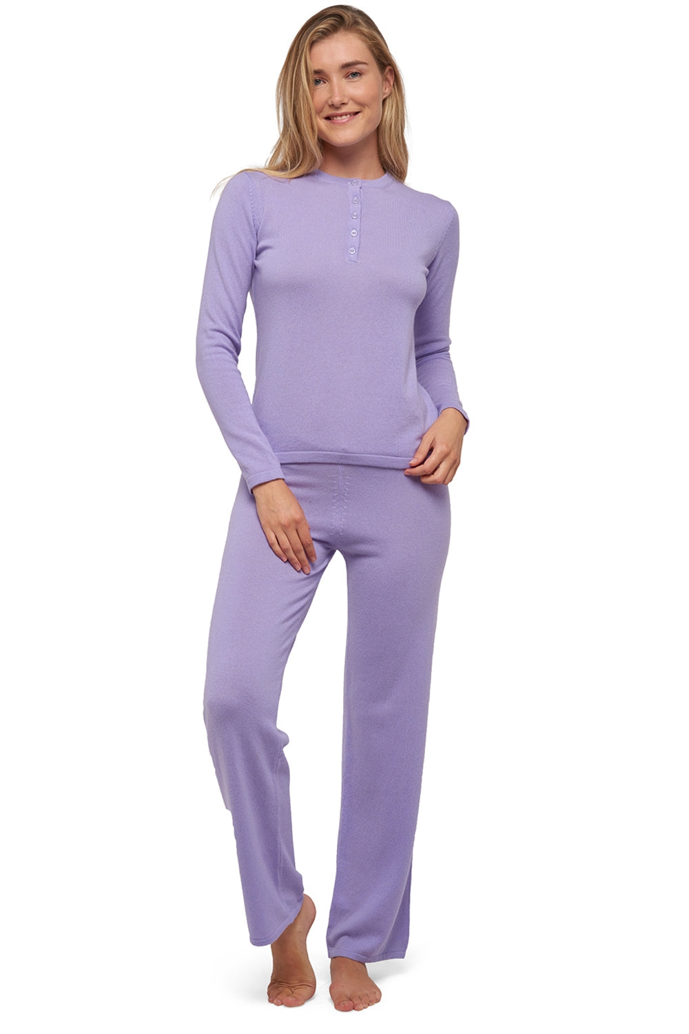Loan aus Kaschmir für Damen - sonniges Lavendel - Mahogany