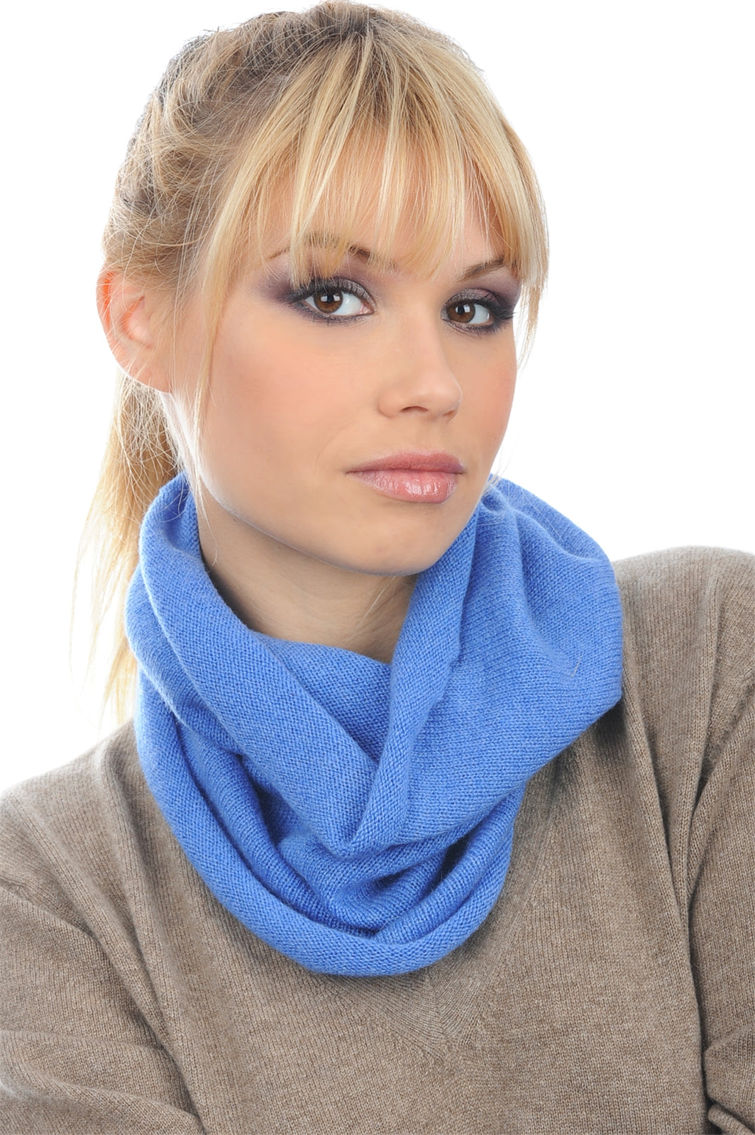 Fraise Kaschmirpullover Damen - meliertes Blau - Mahogany
