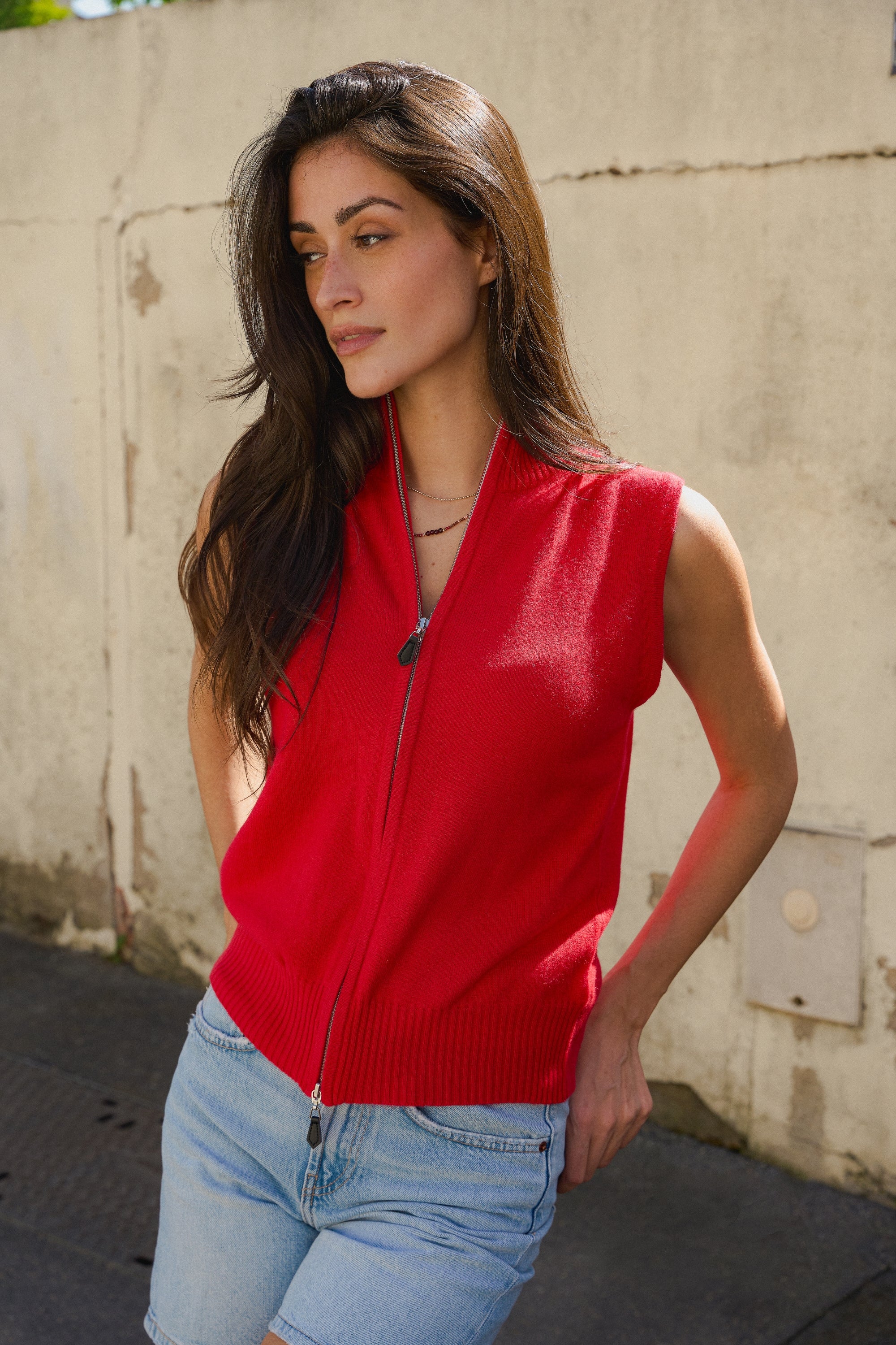 Zaza Kaschmirpullover Damen - Samtrot - Mahogany
