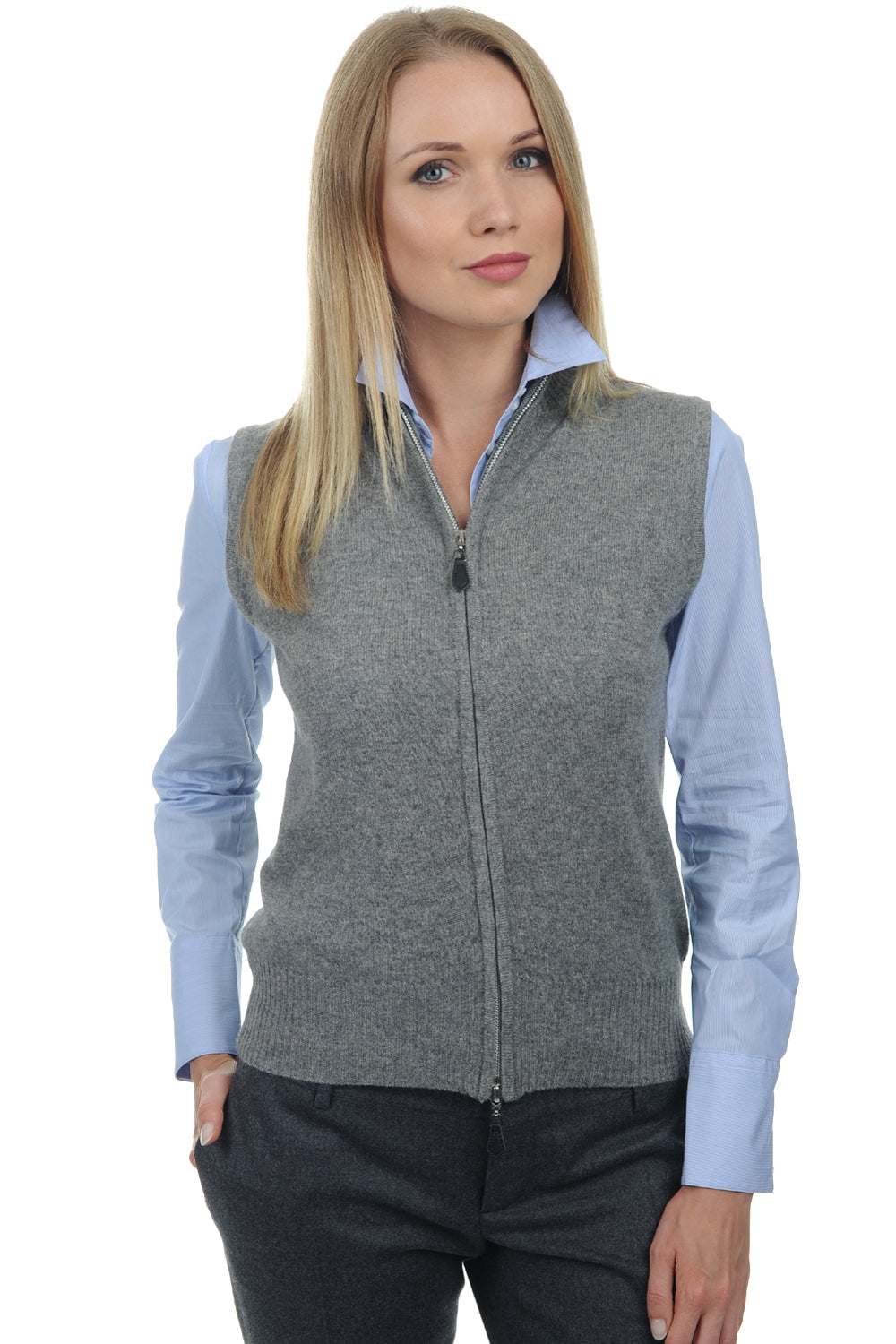 Zaza Kaschmirpullover Damen - Flanell meliert - Mahogany