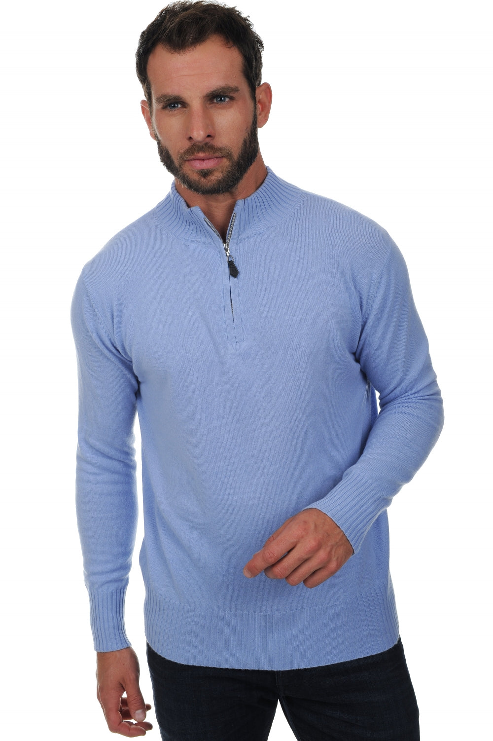 Chazam aus Kaschmir für Herren - himmelblau - Mahogany
