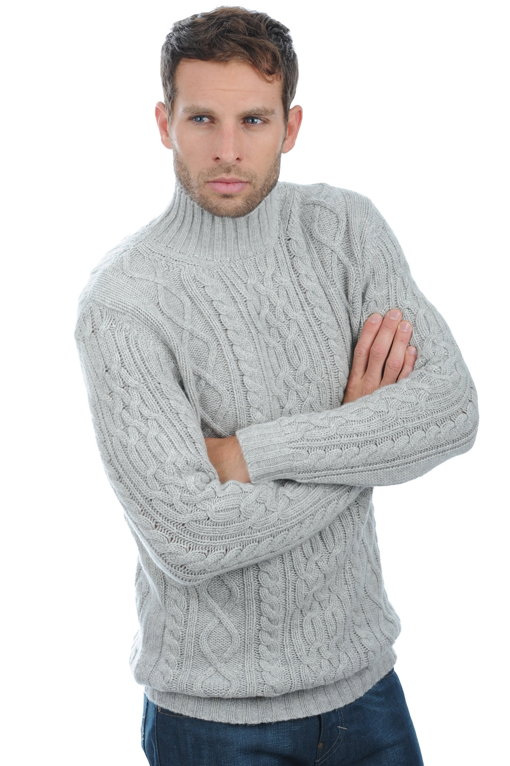 Platon aus Kaschmir Herren - flanell meliert - Mahogany