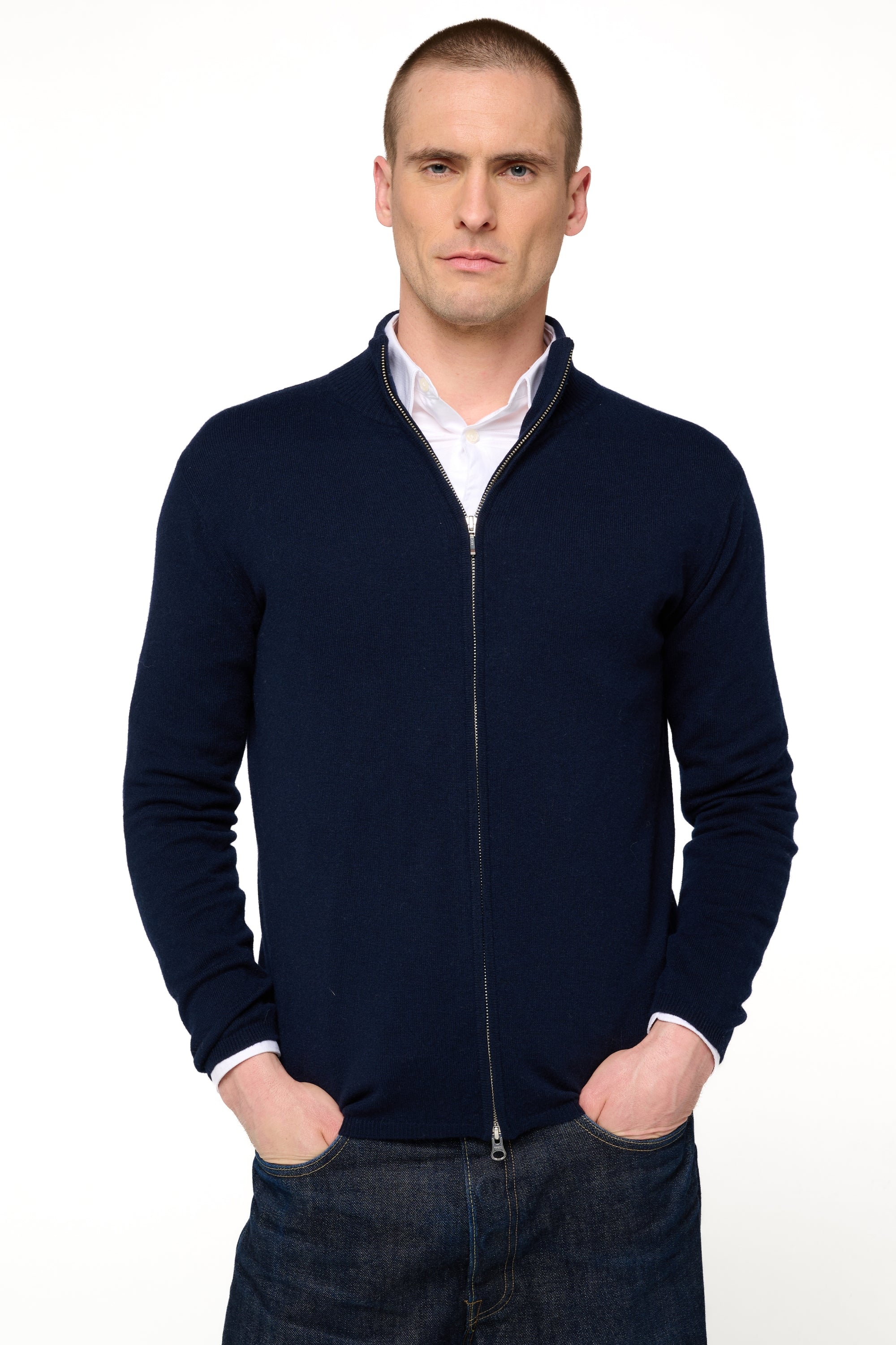 Elton aus Kaschmir Herren - dunkelmarineblau - Mahogany