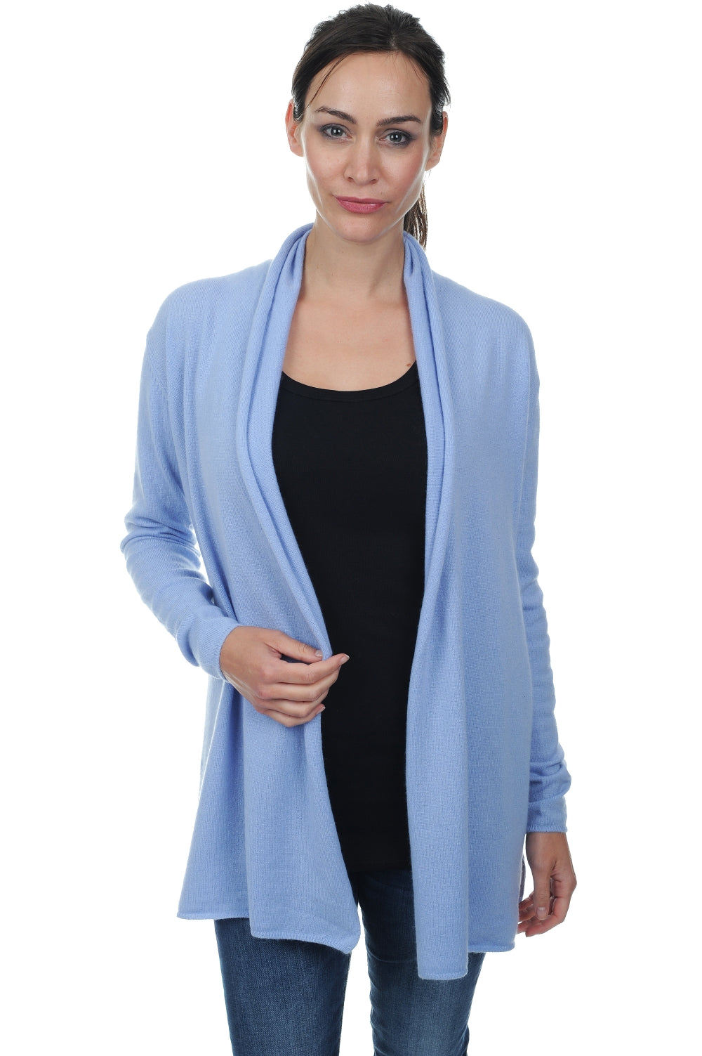 Pucci aus Kaschmir für Damen - Himmelblau - Mahogany