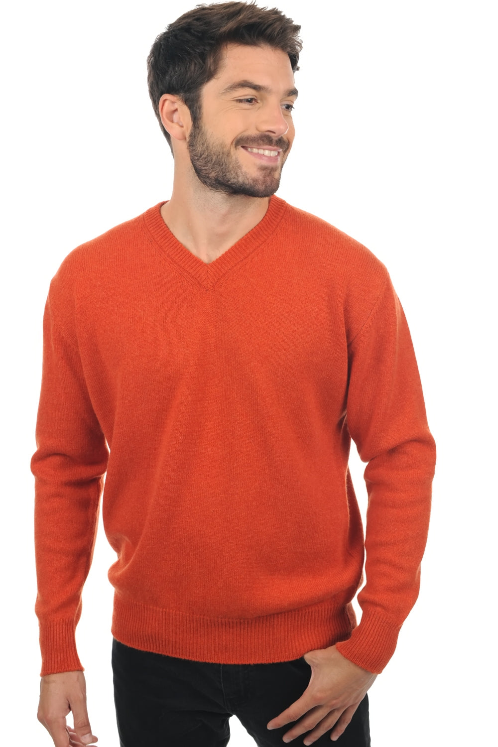 Hippolyte 4F aus Kaschmir für Herren - Paprika - Mahogany