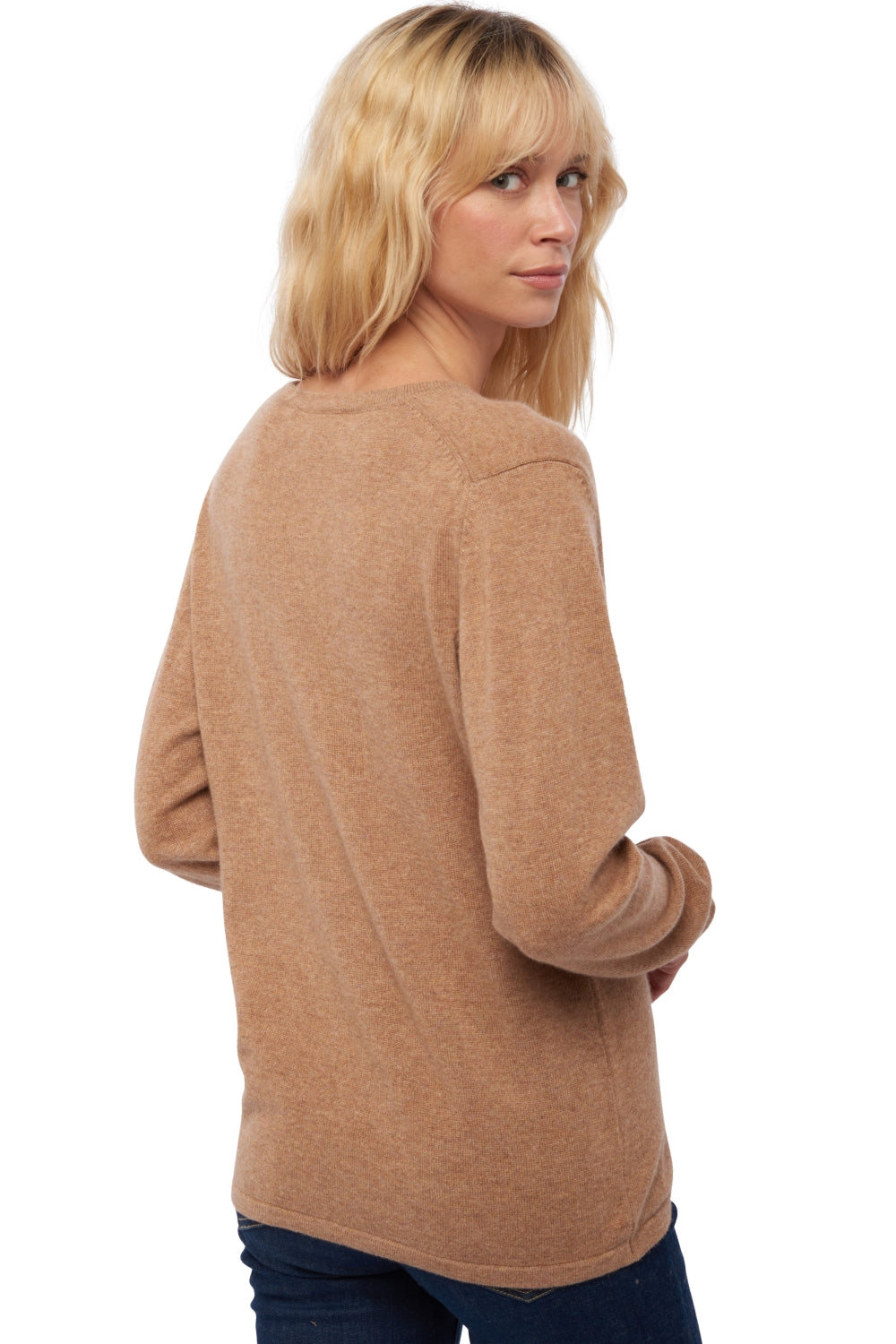 Emma aus Kaschmir Damen - Ansicht 1 - camel chiné - Mahogany