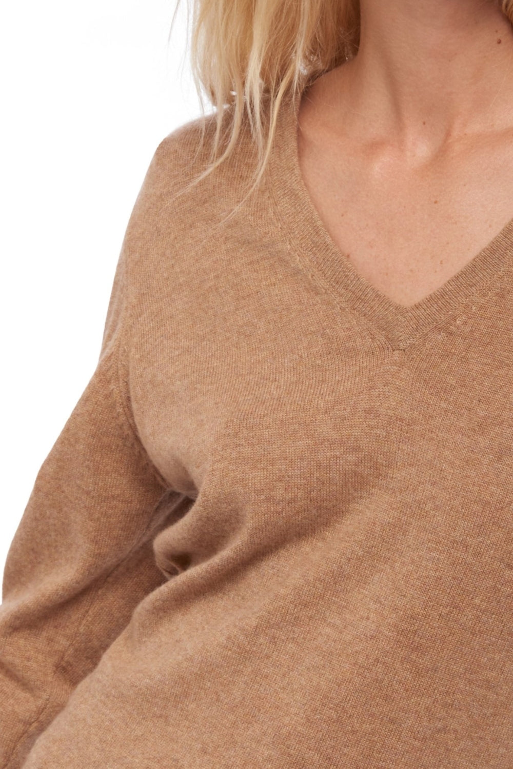Emma aus Kaschmir Damen - Ansicht 2 - camel chiné - Mahogany
