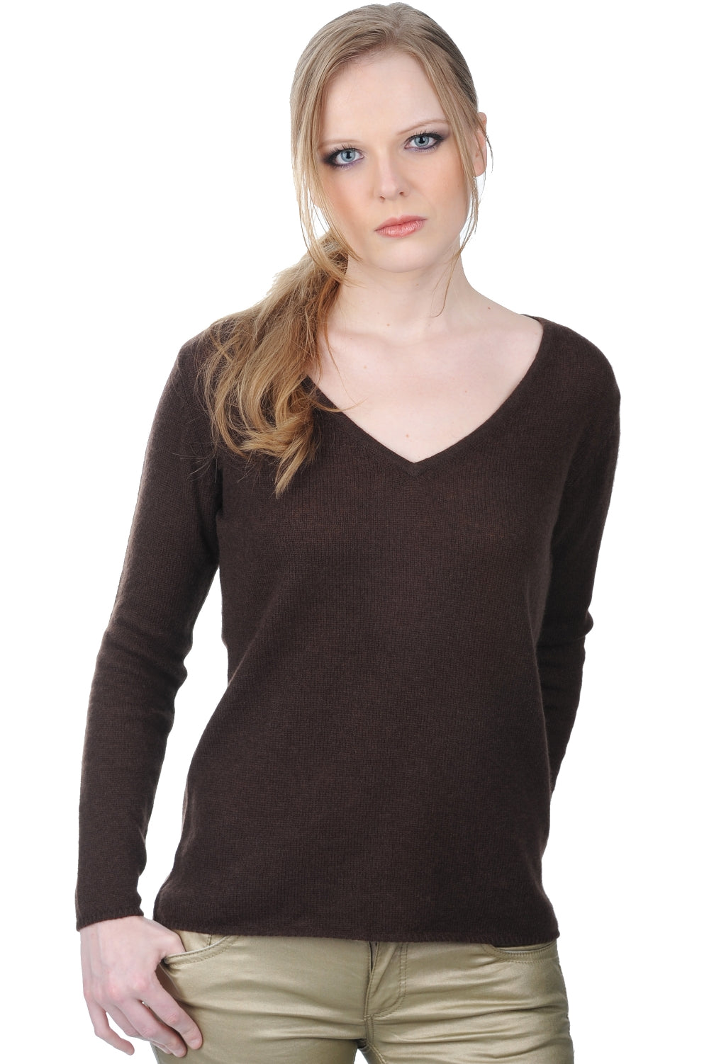 Flavie aus Kaschmir für Damen - cappuccino - Mahogany