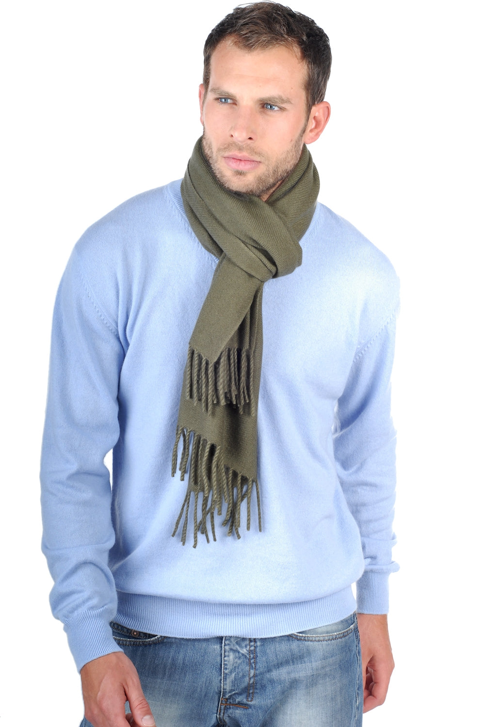 Zak200 aus Kaschmir für Herren - Khaki - Mahogany