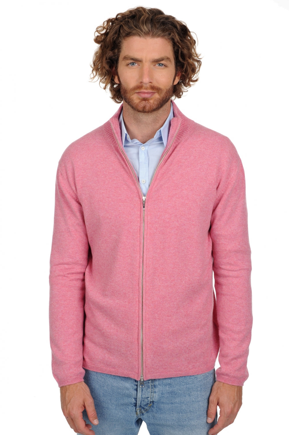 Elton aus Kaschmir Herren - bubble gum - Mahogany