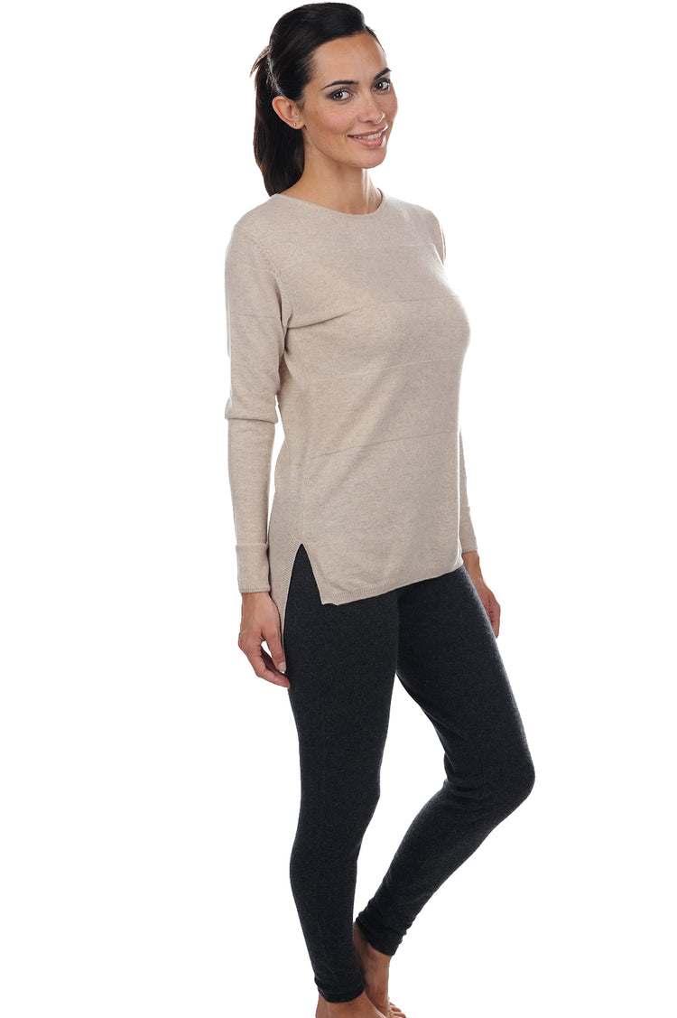 Legging aus Kaschmir, 100 % Kaschmir, Damen, normal / 2- und 4-fädig, normales Strickgewebe, Mahogany