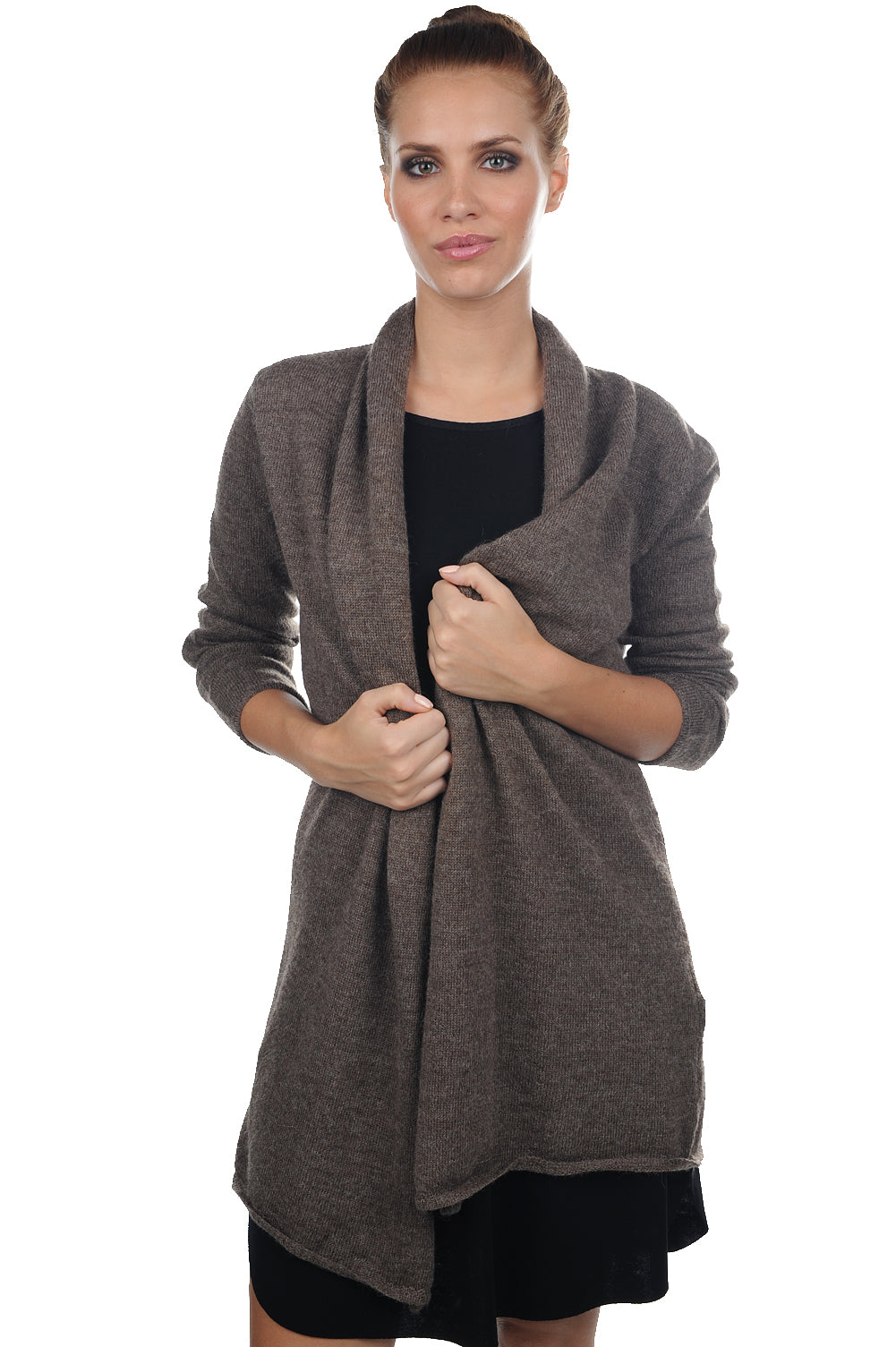 Pucci-Alpaga aus Baby-Alpaka für Damen - naturel - Mahogany