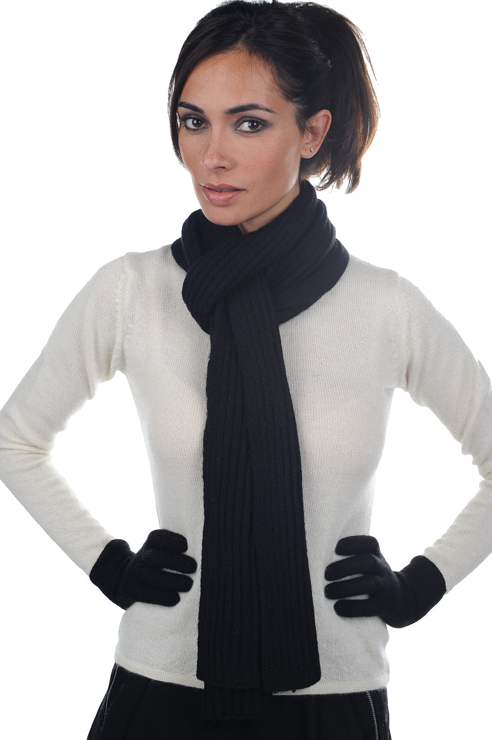 Manine-Alpaga aus Baby-Alpaka, unisex - Schwarz - Mahogany