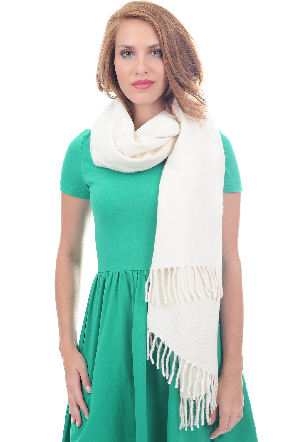 Niry-Alpaga aus Baby-Alpaka für Damen und Herren – Ecru – Mahogany