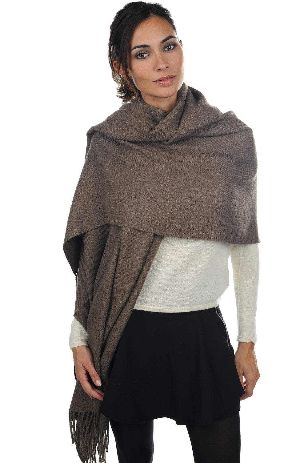 Niry-Alpaga aus Baby-Alpaka für Damen und Herren – Naturfarben – Mahogany
