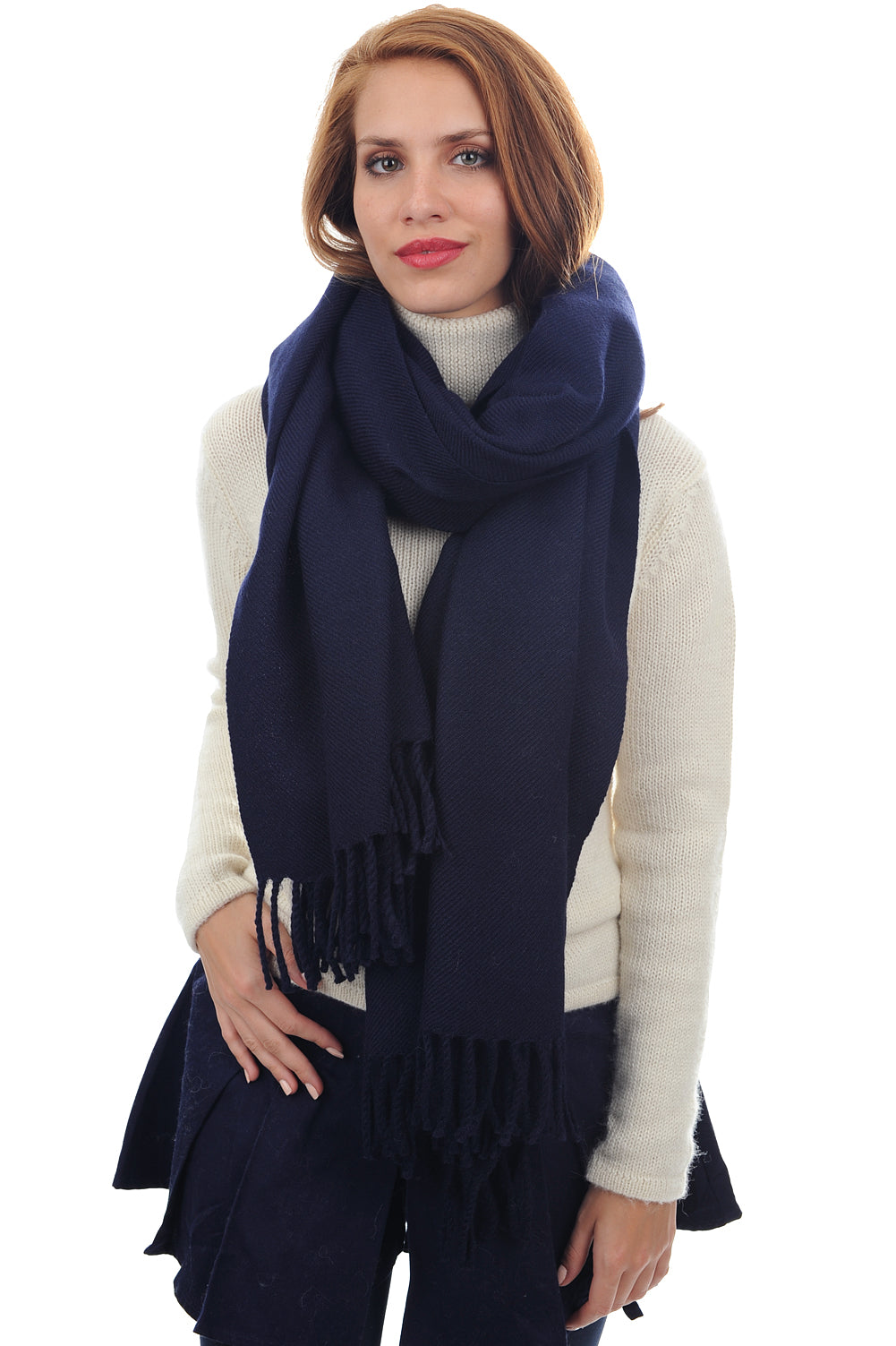 Niry-Alpaga aus Baby-Alpaka für Damen und Herren – Marineblau – Mahogany