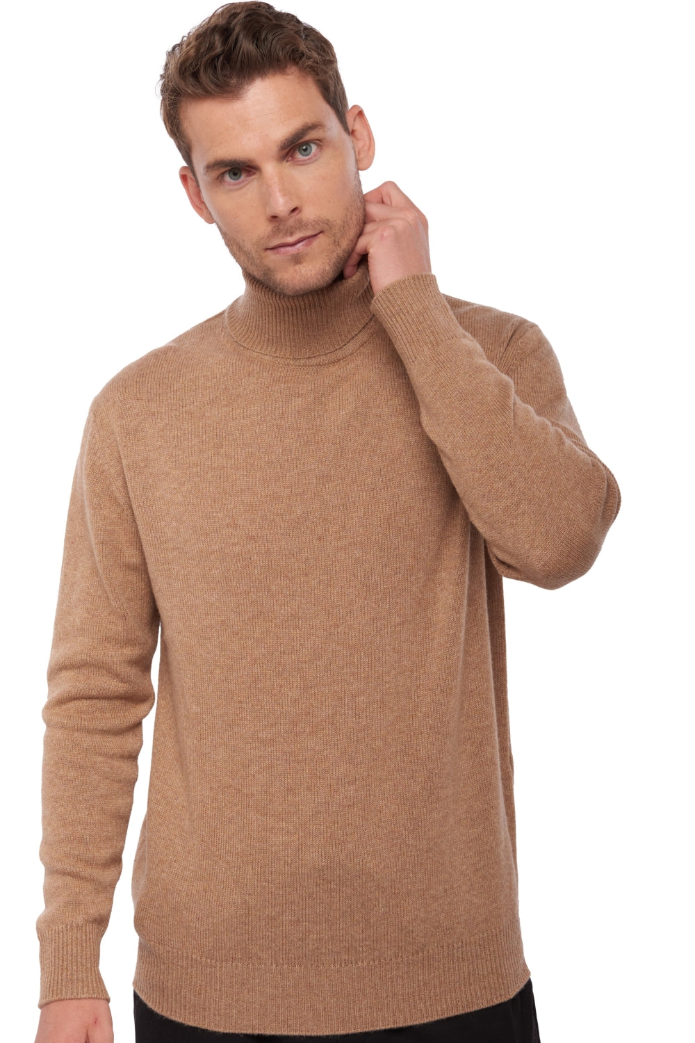 Edgar 4F aus Kaschmir für Herren - Camel meliert - Mahogany