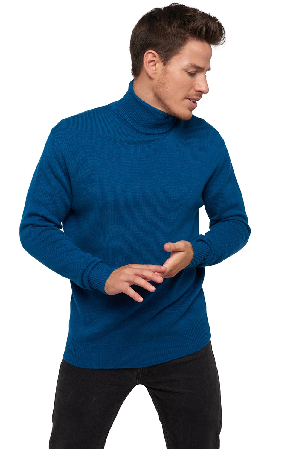 Edgar 4F aus Kaschmir für Herren - Entenblau - Mahogany